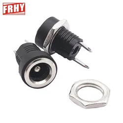 10 Pack DC022 B Power Jack Panel Mount Connector DC 5.5mm x 2.1 DC 5.5mm x2.5mm Female Solder Type Power Jack Socket