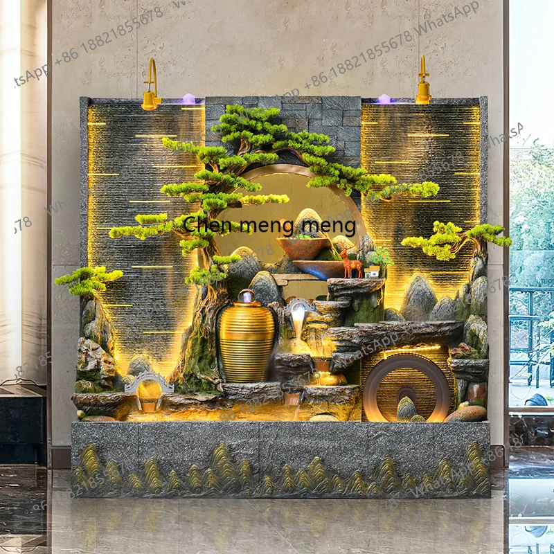 

Garden courtyard layout landscape circulation water rockery fountain outdoor waterscape ornament