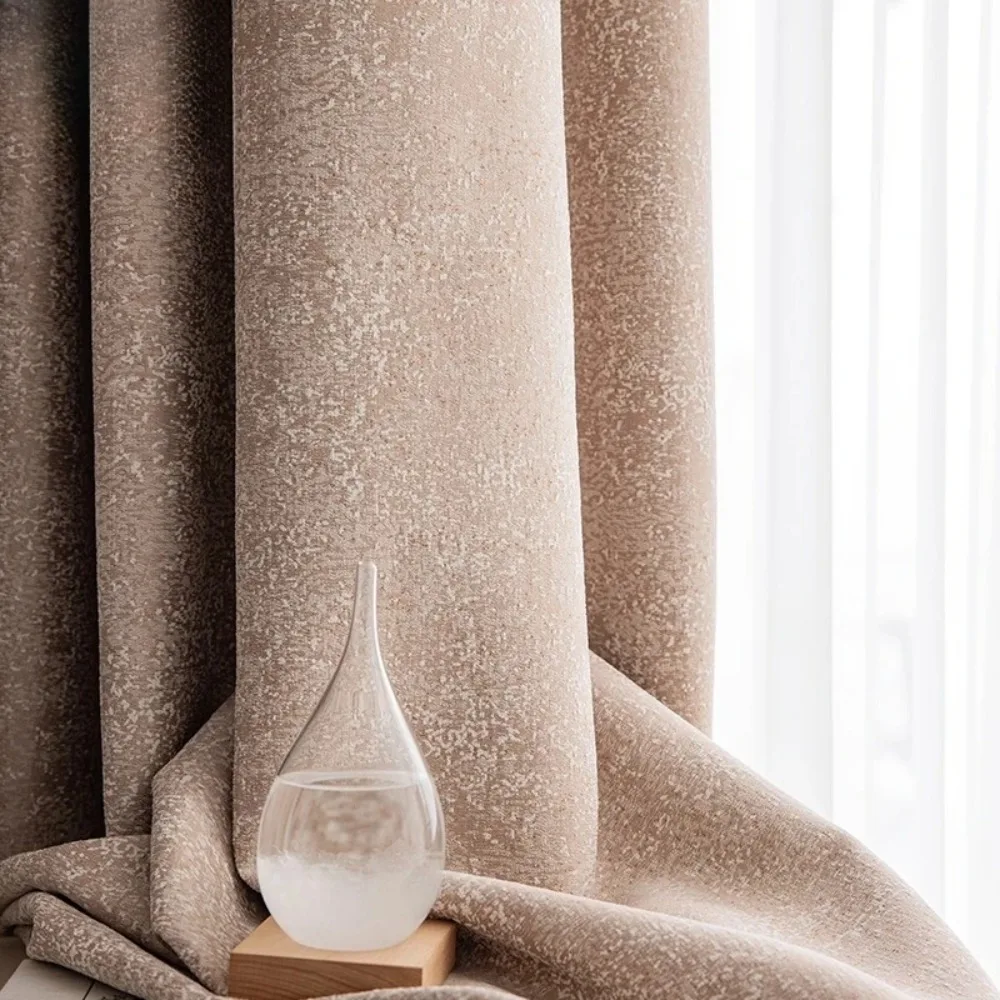 Middle Style High Blackout Curtains for Living Room Simple High Precision Luxury Curtains Bedroom Customization