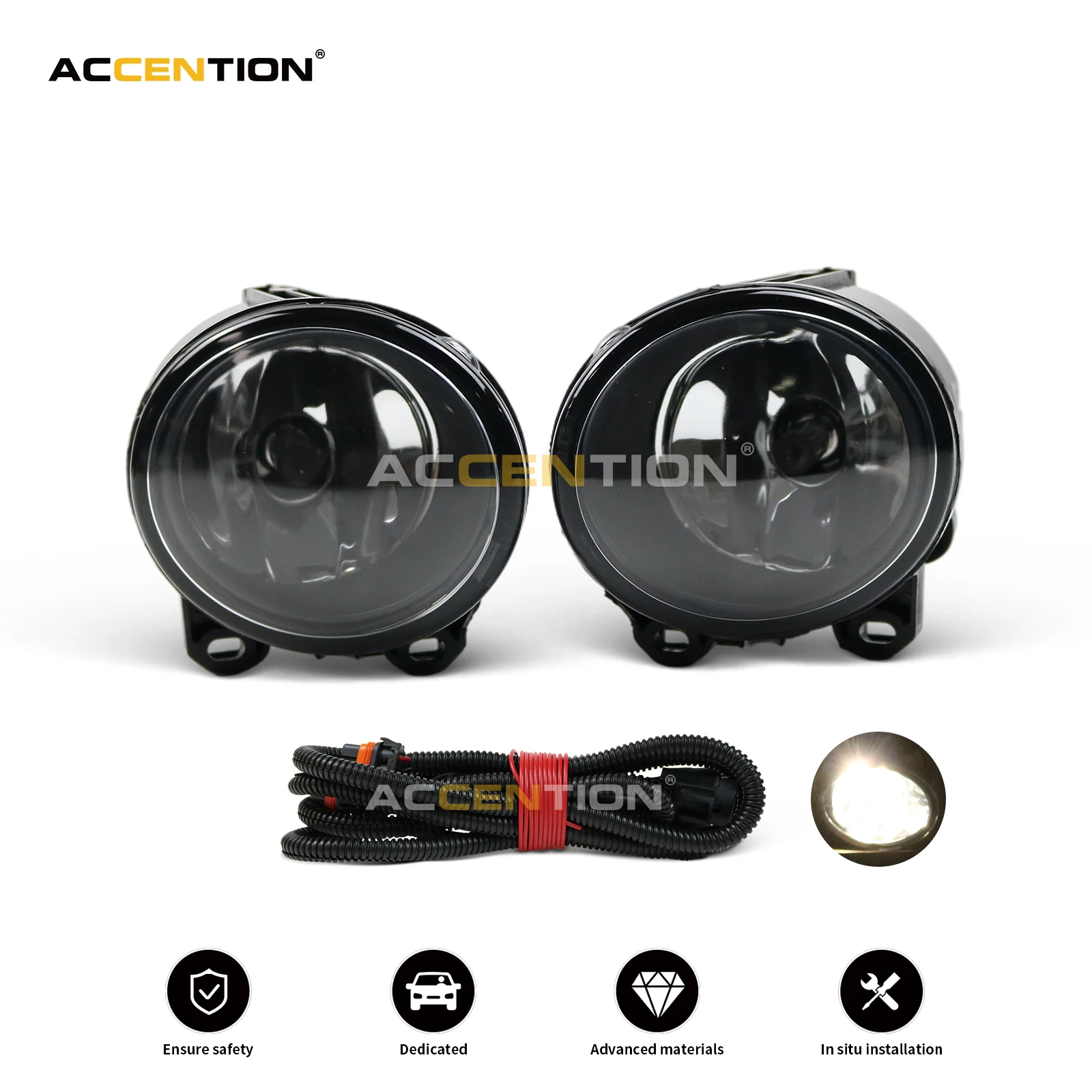 Front Bumper Fog Light With Bulbs Fog Lamp 63177839865 63177839866 For BMW 2 3 5 Series Coupe F22 F23 M5 F10 F11 E92 E93 F07