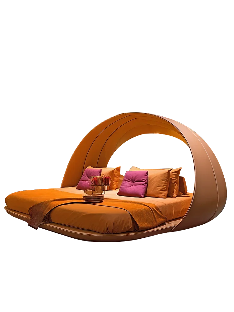 Postmodern Italian Style, Light Luxury Furniture, Art Bed