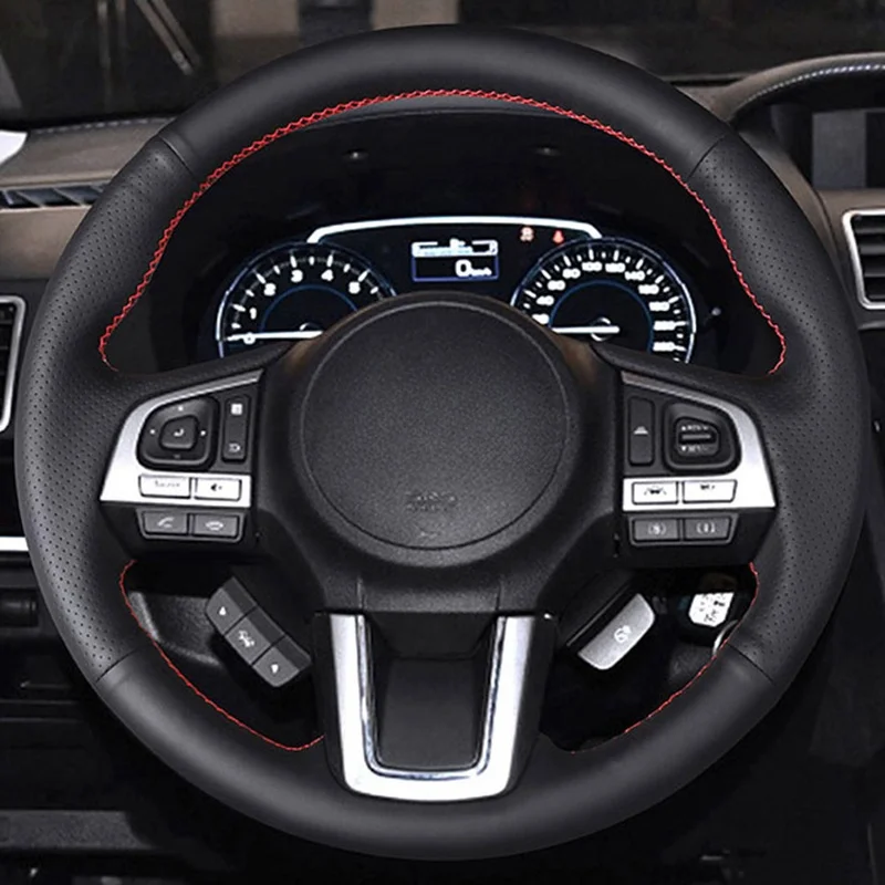 

Искусственная кожа для Subaru Legacy 2016 Outback 2016 2015 XV 2016, автомобильная оплетка рулевого колеса, автомобильные аксессуары