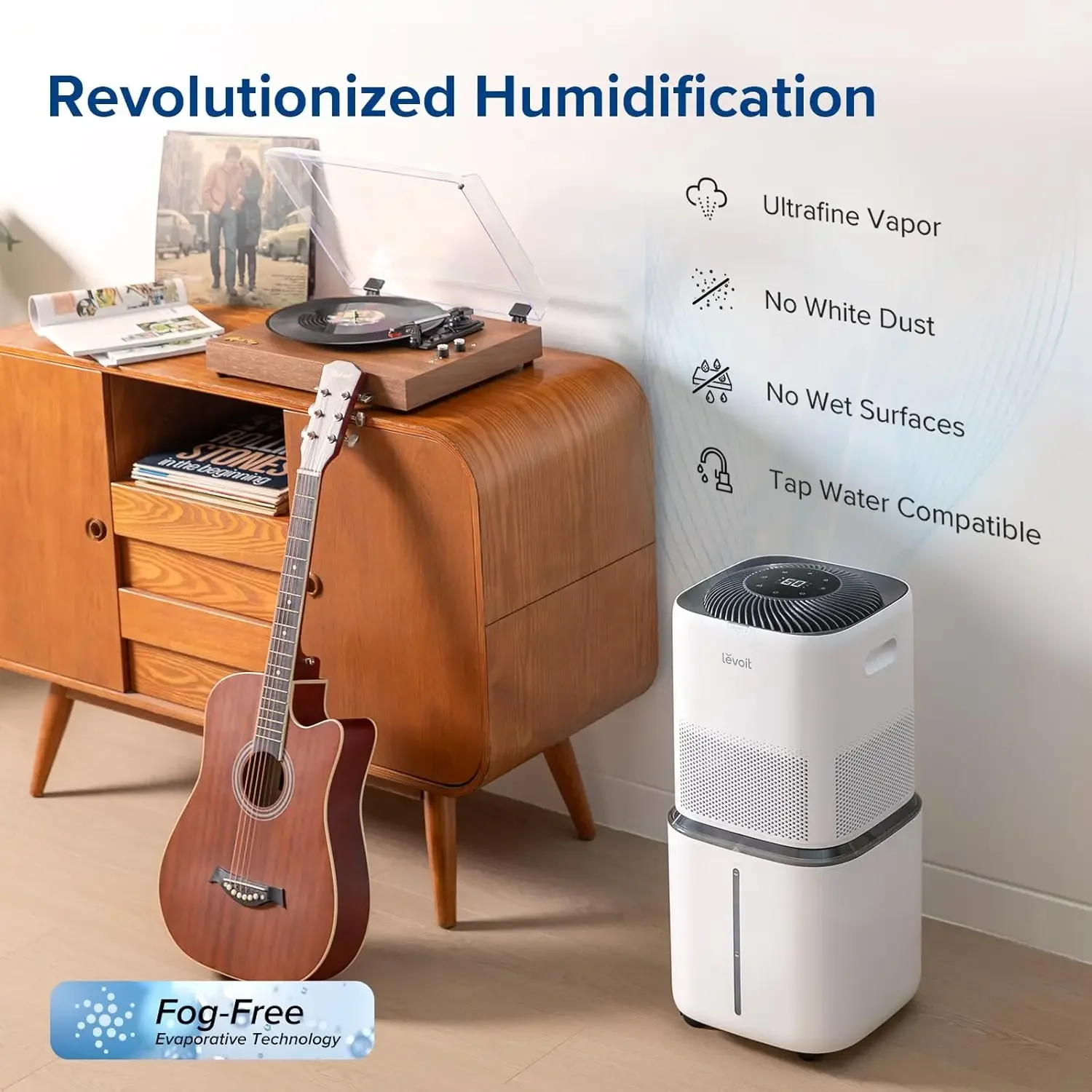 Superior 6000S Smart Evaporative Humidifiers for Home Whole House up to 3000ft², 6 Gal, Last 72-Hour, Premium Filter, Dry Mode,