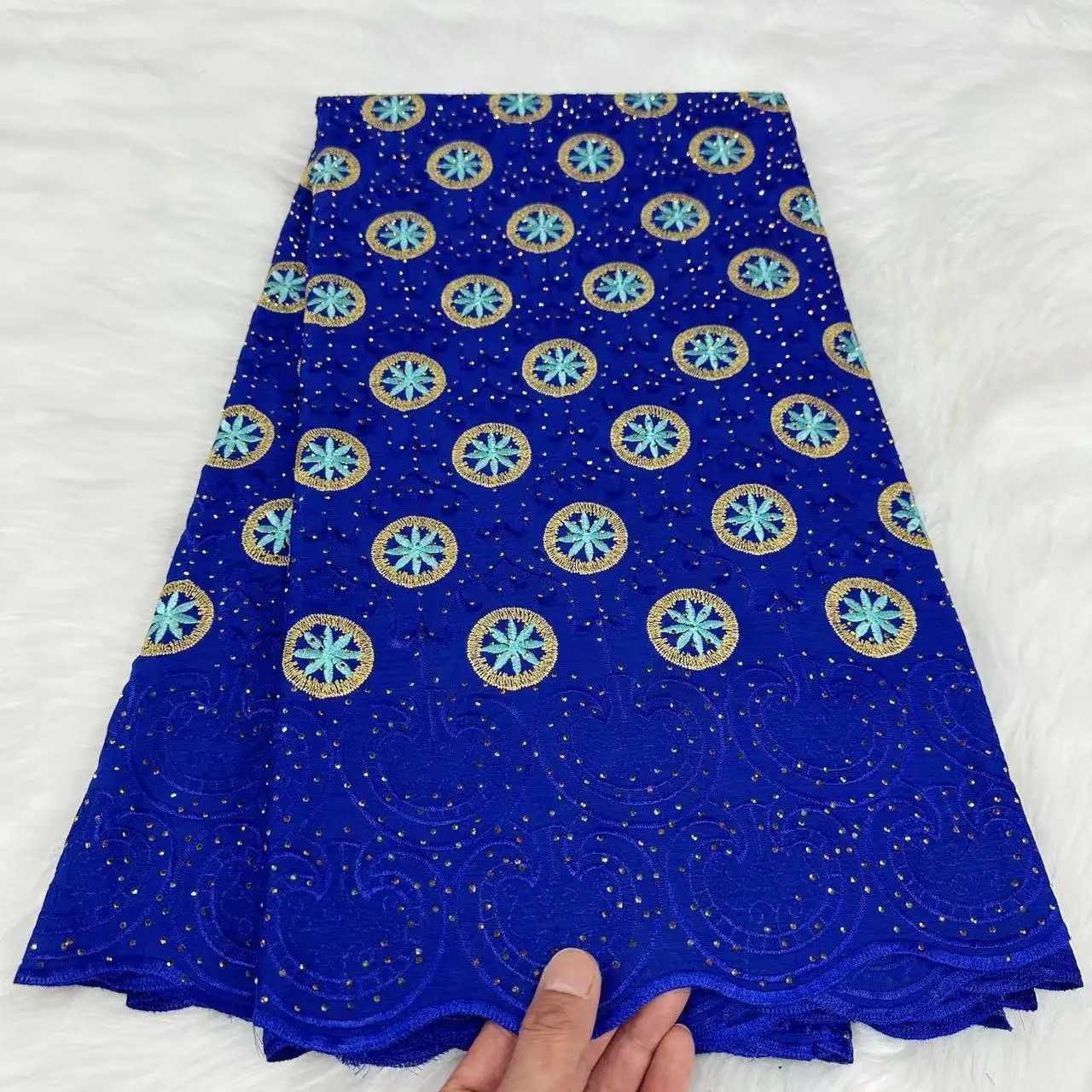 

Dark Blue Swiss Lace Fabric High Quality African Lace Fabrics for Elegant Evening Brides Wedding Dresses Sewing Accessories