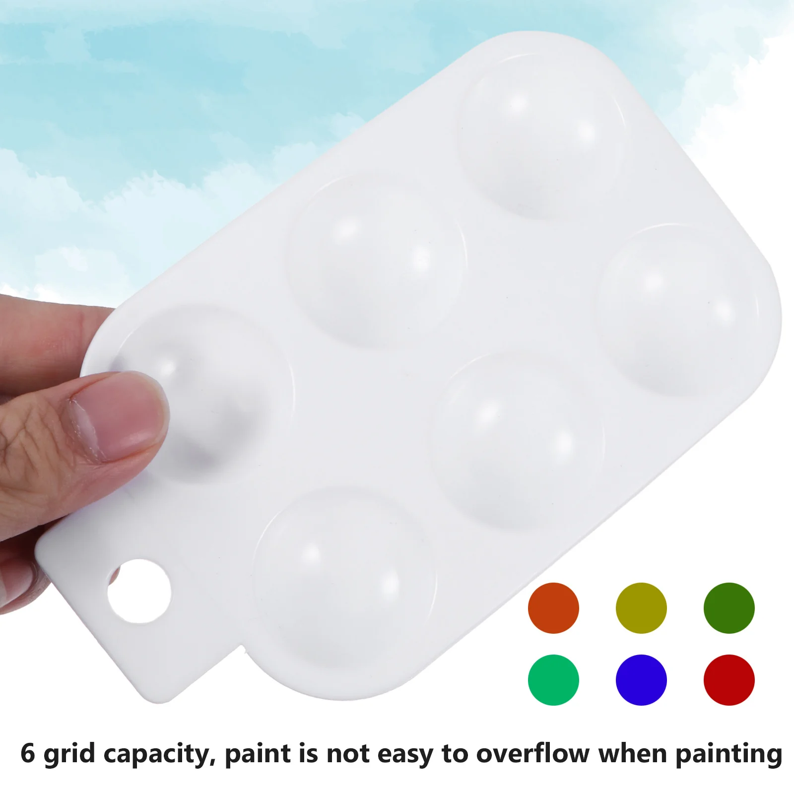 

10Pcs Art Paint Board Sturdy Color Display Plate Long-Lasting Plastic Paint Tray for Drawing Practice Ideal Gift for Painting