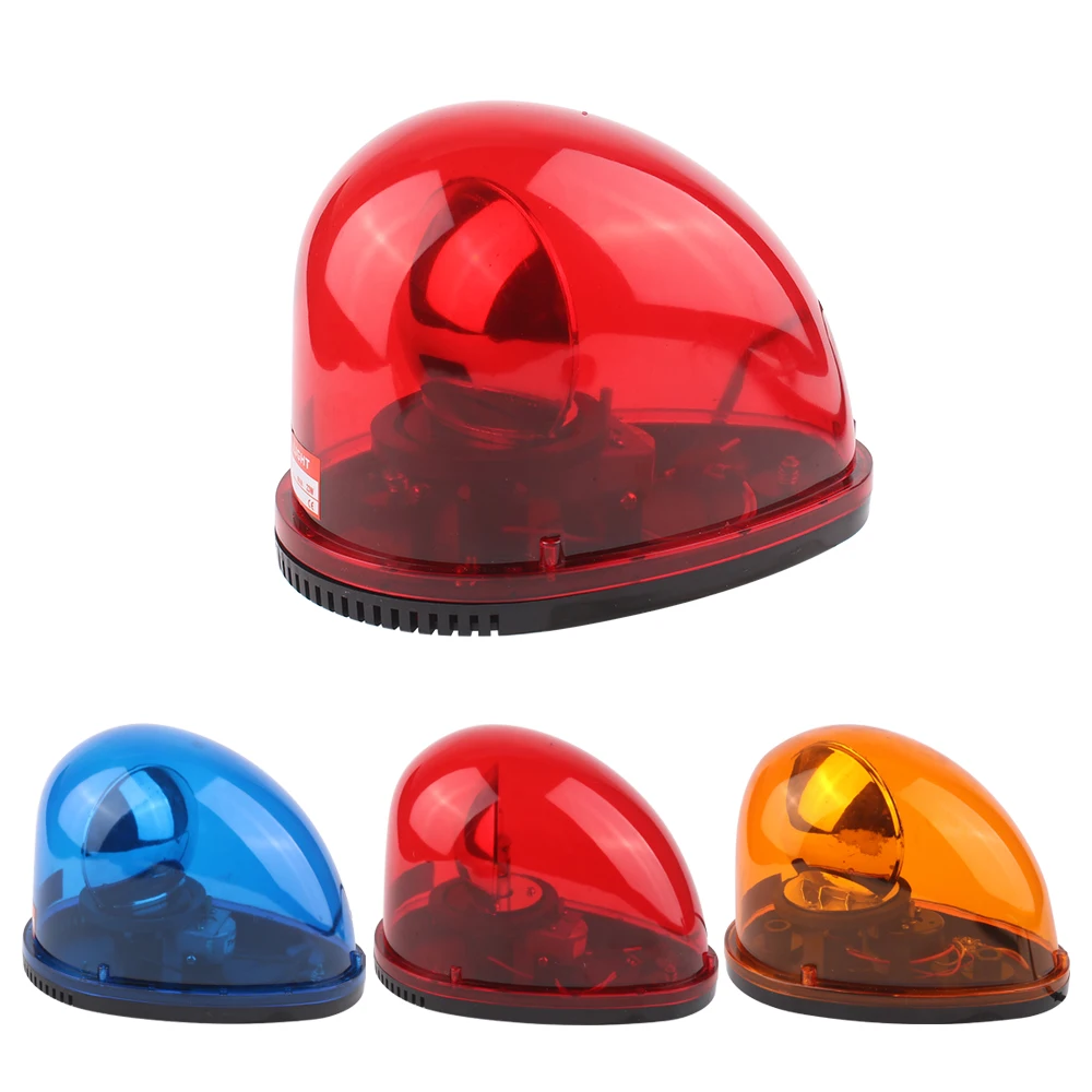 1pc Red Yellow DC 12V DC 24V Snail lamp Revolving police warning construction signal Light LTD-1201 NO Buzzer