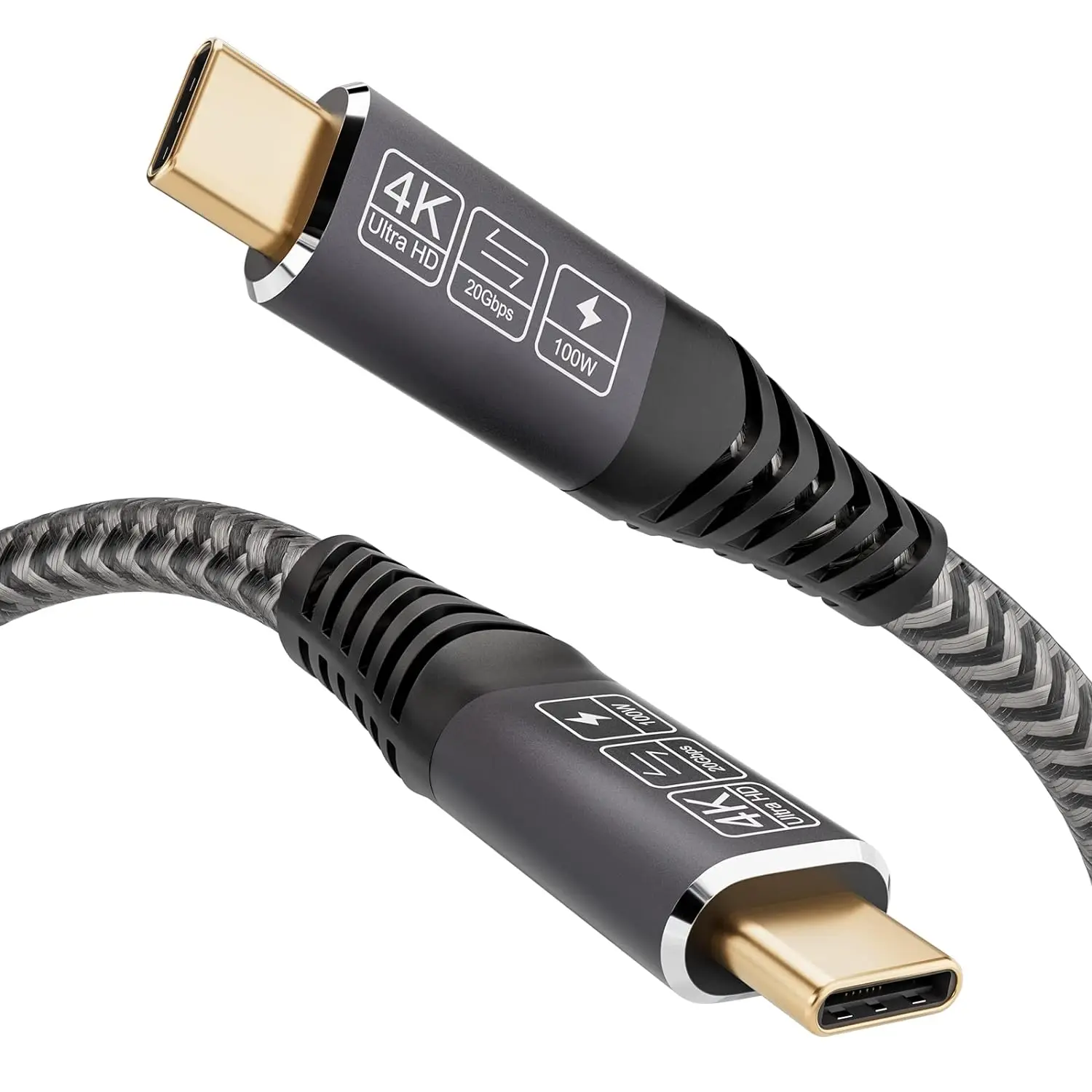 USB C to USB C Cable 20 Gbps, USB Cable Type C 3.2 Gen2× 2, 100W 20V/5A USB C Charger Cable, 4K @ 60Hz Video Transmission