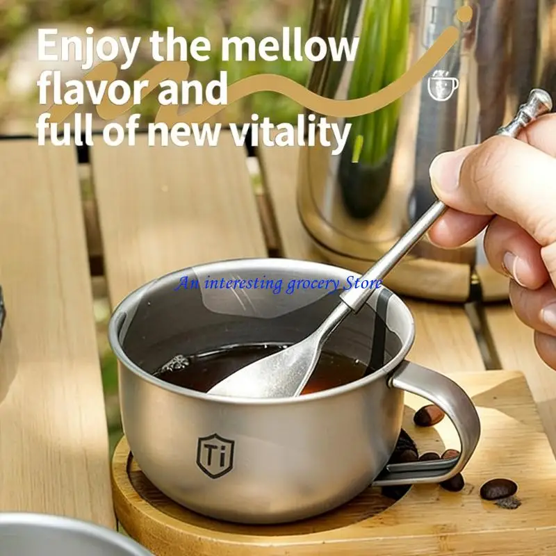 

652D Premium Titaniums Cup for Outdoor Activity Hygienic Comfortable Grip