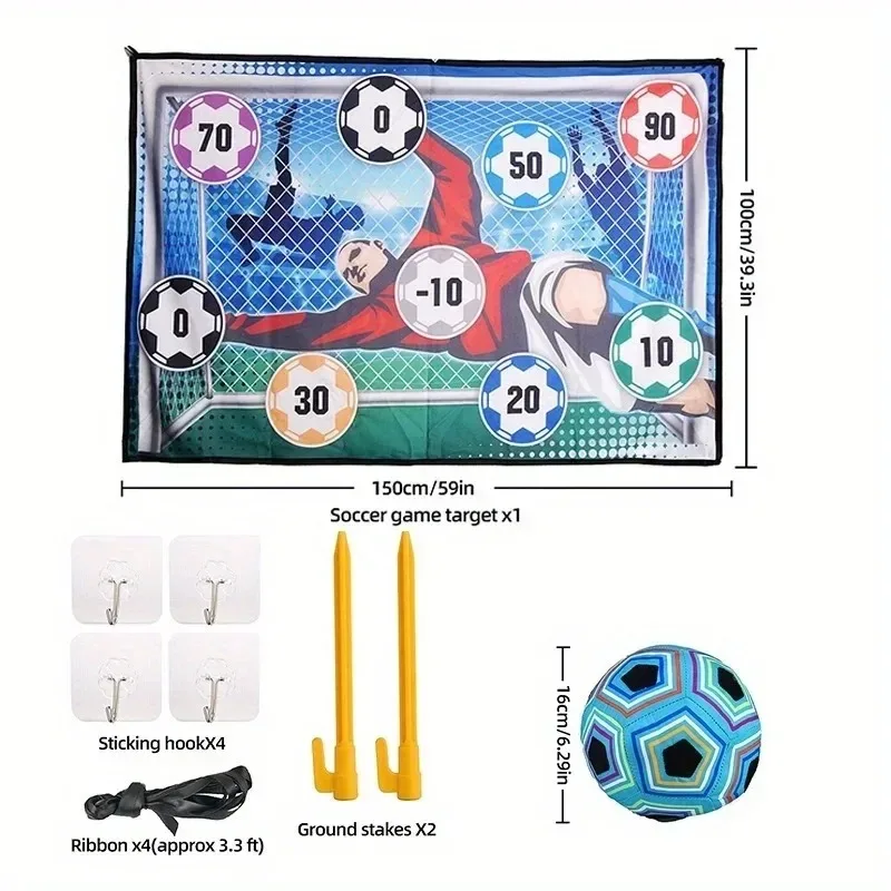 Football Game Carpet Mat With Adhesive Balls Portable Soccer Training Toy Gift