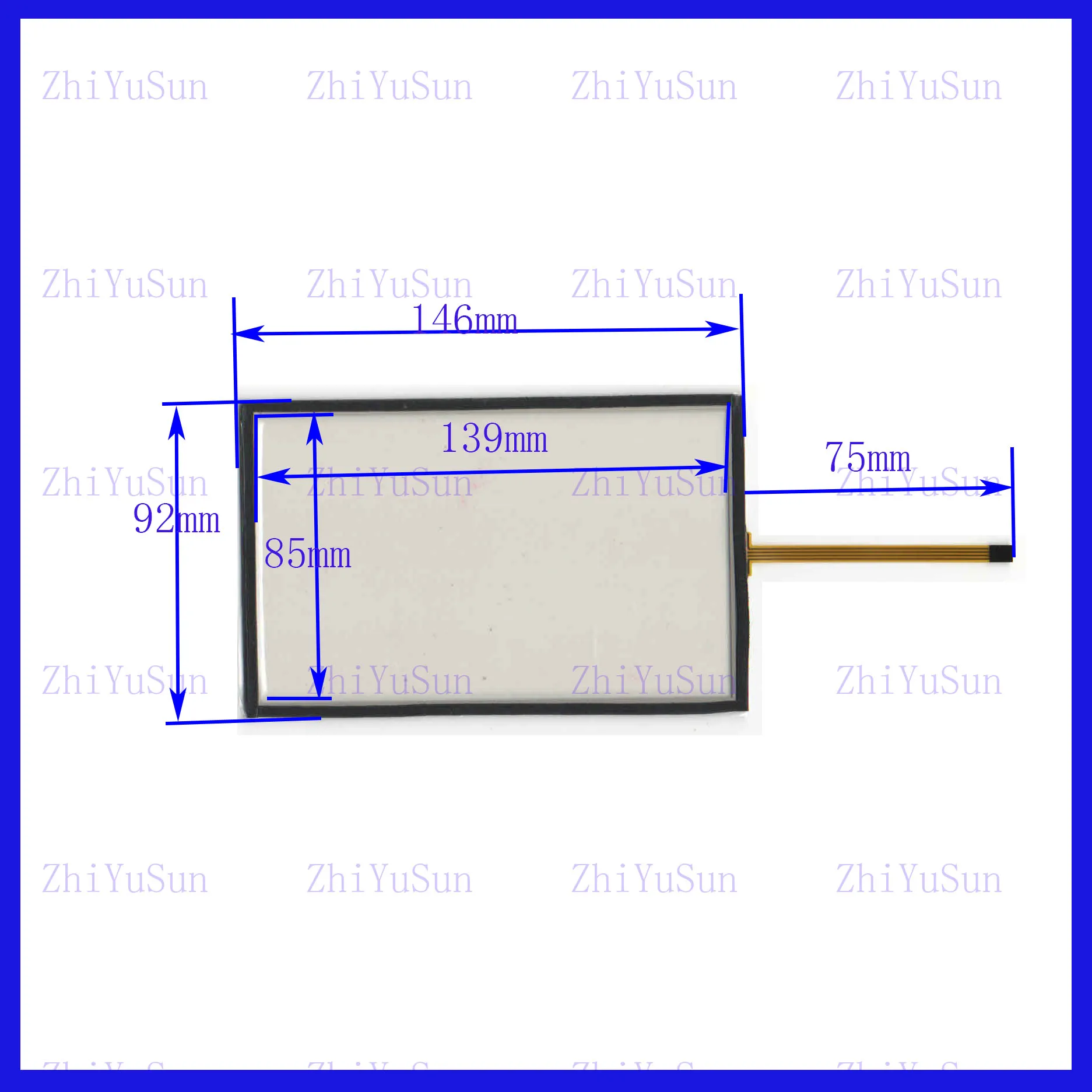 

146*92mm Touch Screen glass 146*92