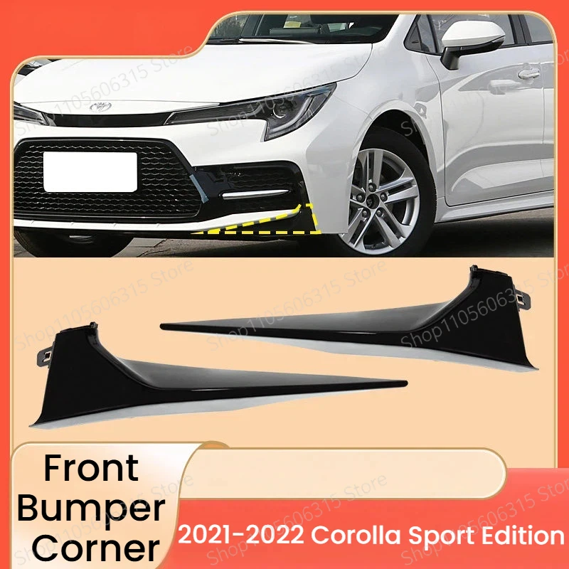 Front Bumper Corner Lower Trim Lip Spoiler Splitter Decorative Cover For Toyota Levin Sport 2021-2022