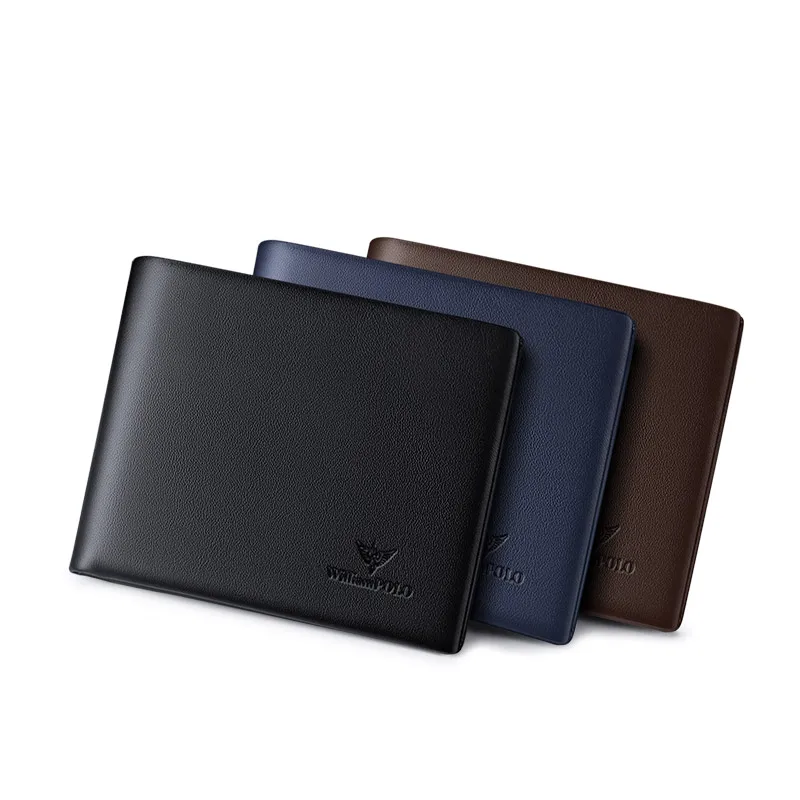 Leather men's wallet, fashionable and personalized card holder, multifunctional wallet
