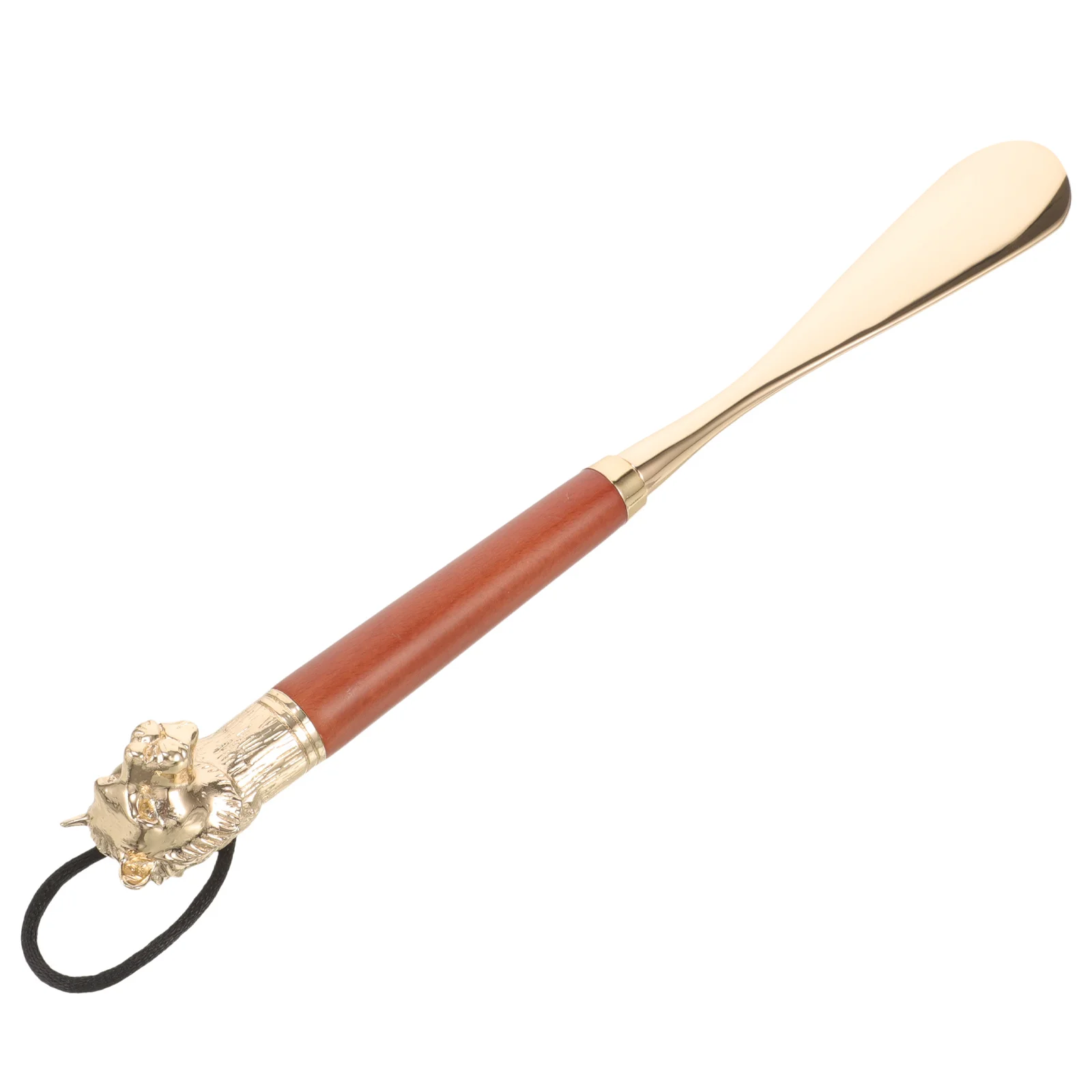 1pcs Long Handle Shoe Horn For Seniors Alloy Beech Wood Extended Boot Shoehorn Portable Travel Shoe Horn For Adults