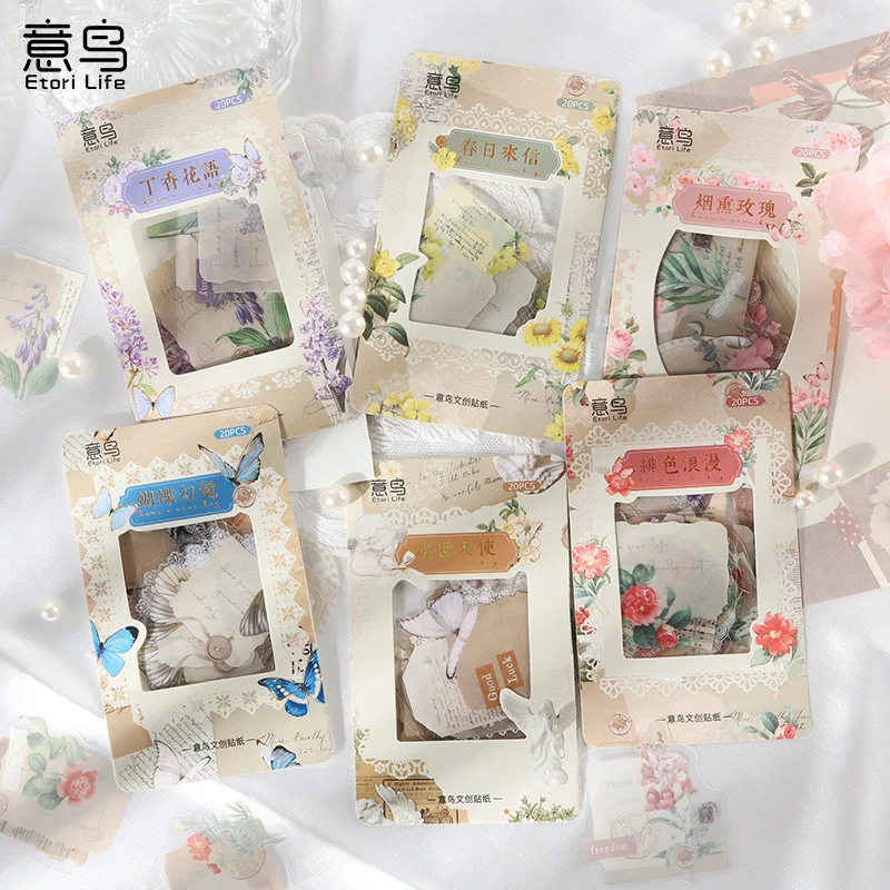 30pcs Secret Garden Series Decorative Sticker Scrapbooking diy Label Diary Stationery Album Journal flower Stick