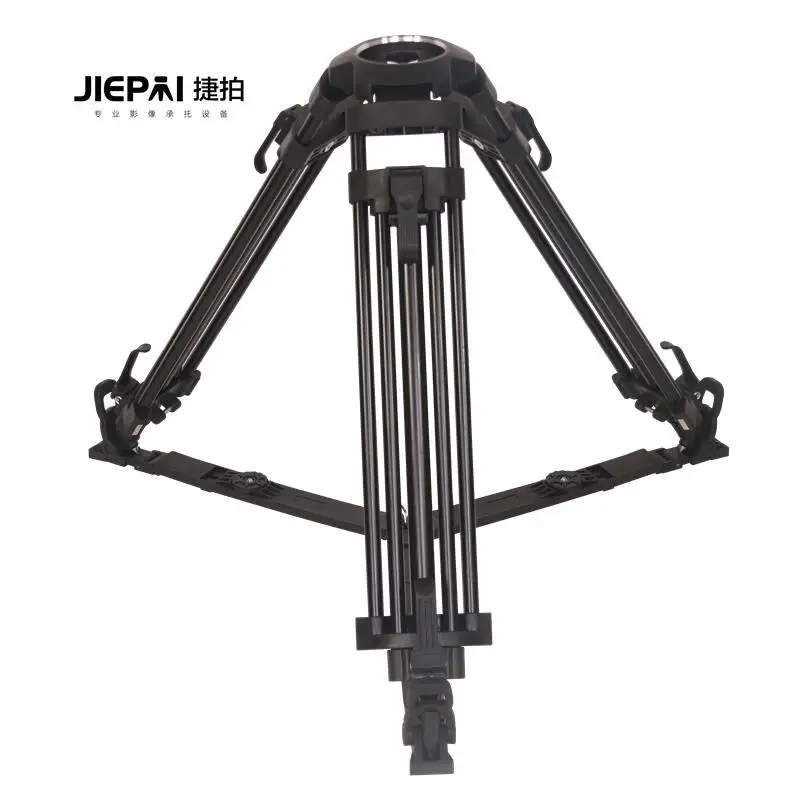 Factory Jiepai V20 Professional Broadcast CCTV Heavy Duty Video Camera Aluminum Tripod for 30KG Camcorder