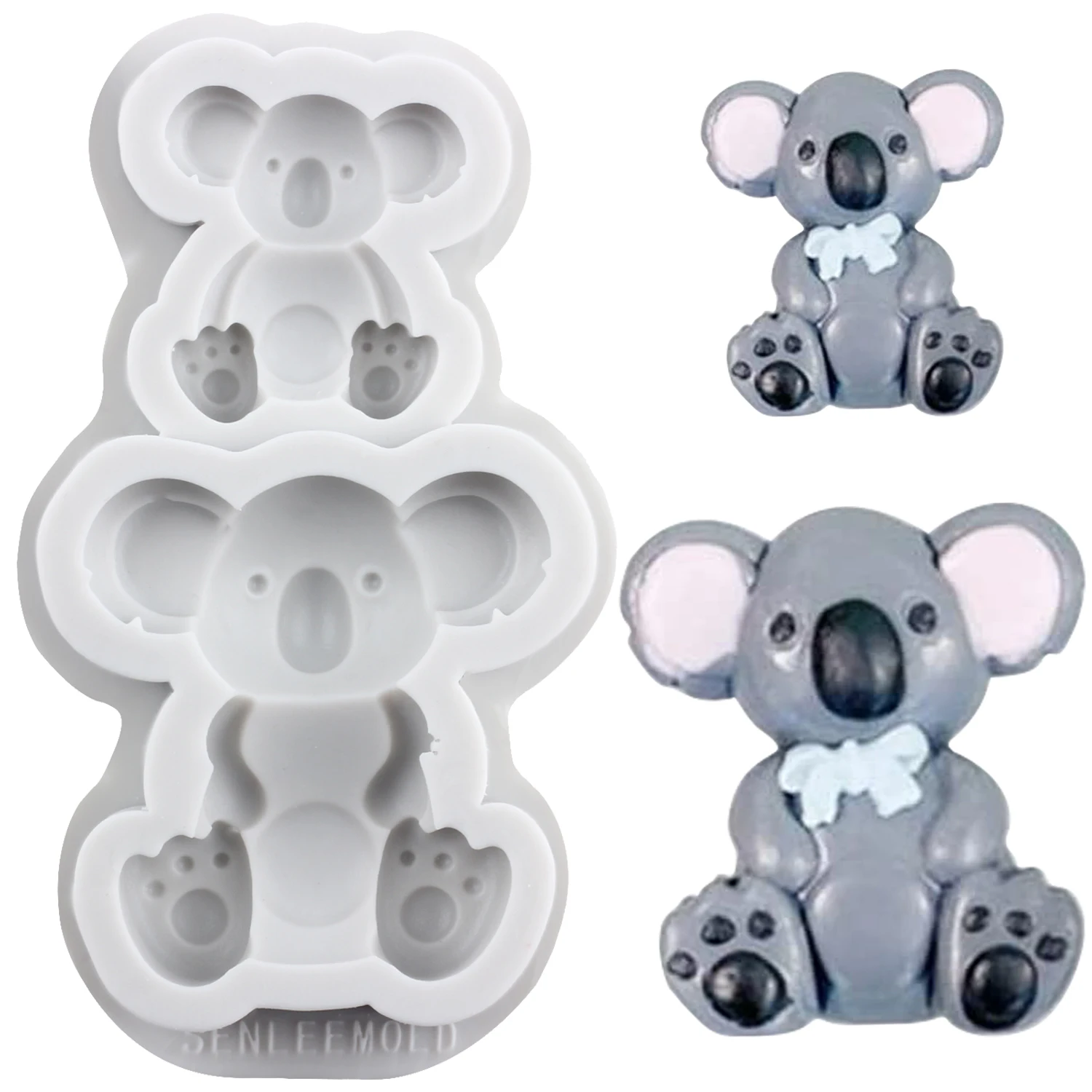 

Koala Silicone Molds Forest Animal Fondant Cake Decorating Tools Cupcake Topper Chocolate Candy Craft Gum Paste Polymer Clay