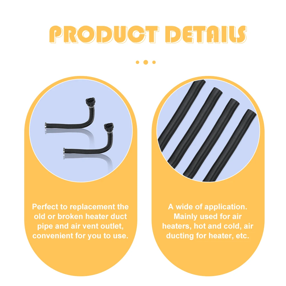 

1 set 1 Set Car Heater Duct Hose Replacement Air Vent Outlet Kit Clamps 4 Hole Diesel Heater Truck Boat Durable Warm Air Outlet