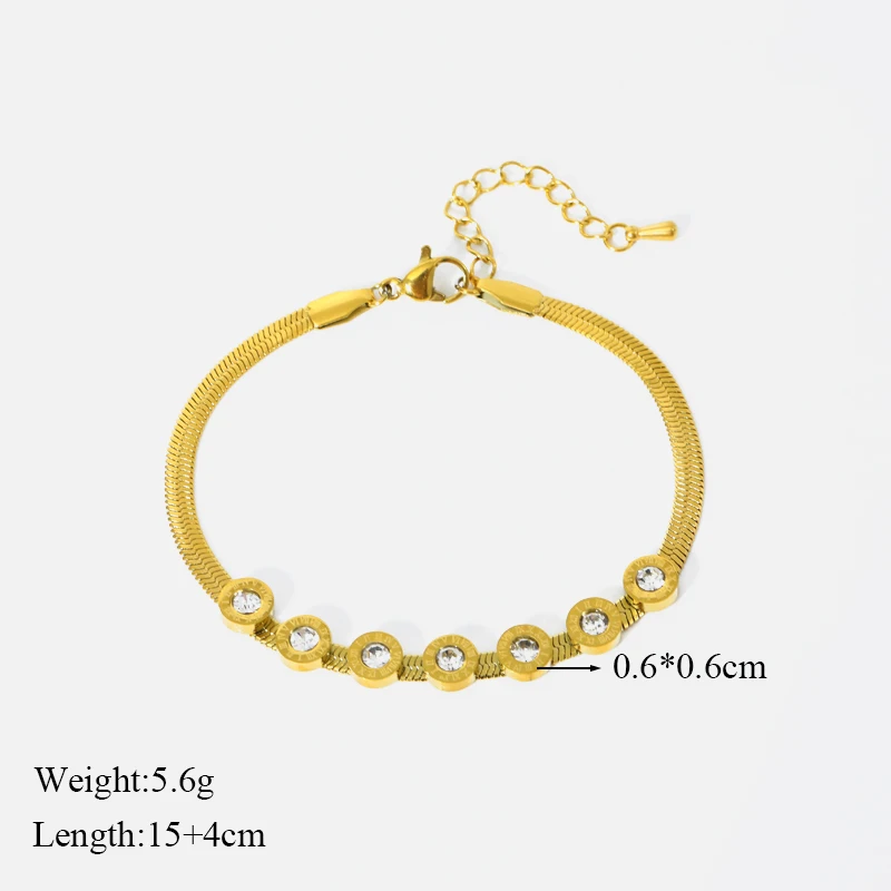 EILIECK 316L Edelstahl-Ketten Halskette Armband für Damen Mode Goldfarben Wasserdichtes Schmuckset Geschenk Party-Accessoires – Detail 9