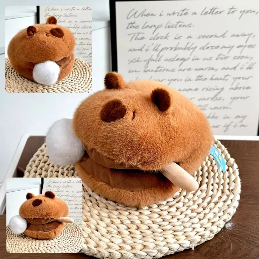 Pesce di legno Capibara Pesce di legno Madre Bambino Animali di peluche Capibara Contenitorebile Capibara carino Farcito Home Room Decor