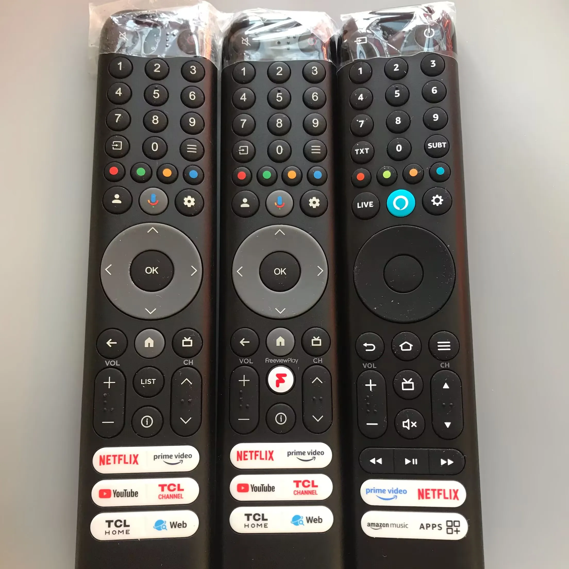 Los controles remotos originales RC833 CUB1 RC833 GUB1 RC833 GUB2 son compatibles con televisores de voz LCD TCL.