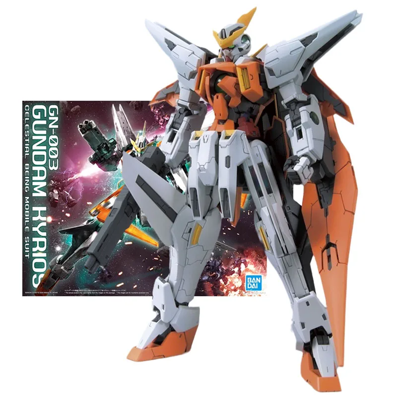 

Оригинальная фигурка Bandai, модель Gundam в комплекте MG 1/100 GN-003 Gundam Hyrios, мобильный костюм, Коллекционная модель, экшн-фигурка, детские подарки