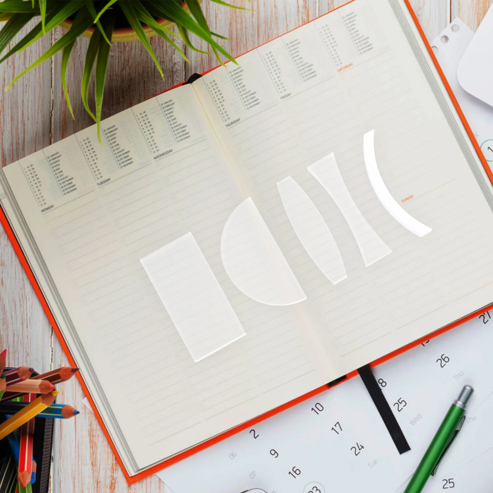 

5Pcs Physics Optics Experiment Set Transparent Convex Concave Lenses for School Laboratory Science Optical Experiment Set