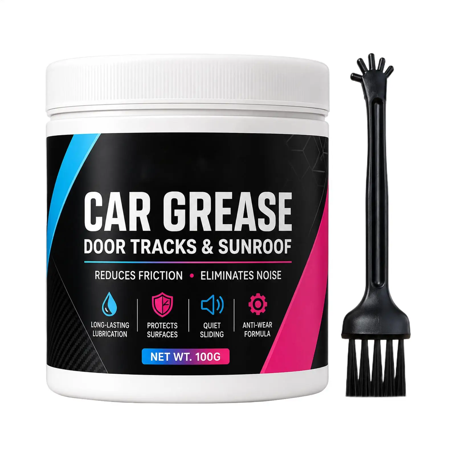 Car Sunroof Track Lubricating Grease 100g Car Lubricant Oil Grease Mechanical Maintenance Door Abnormal Noise Antirust Oil