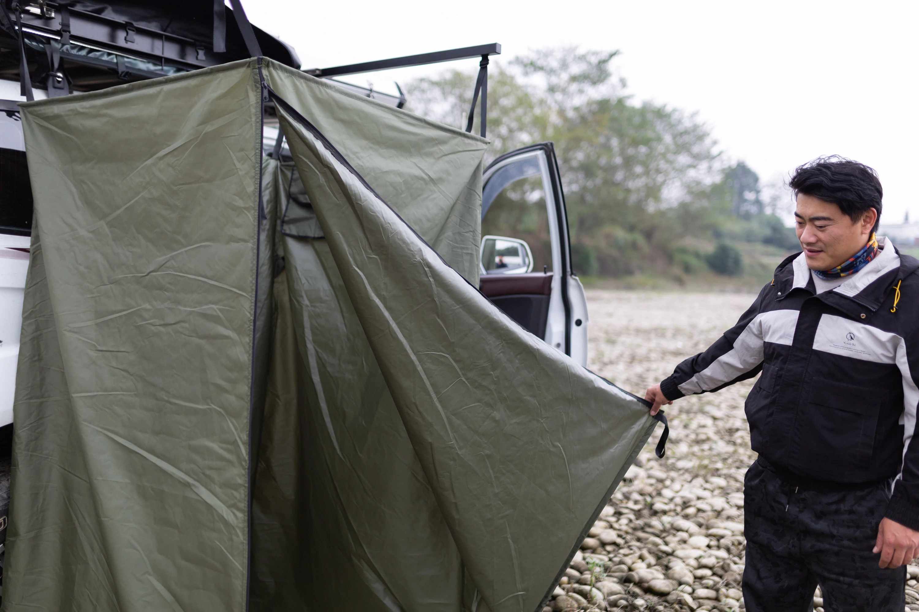 

Открытый кемпер, автомобиль, боковой кемпинг, туалет, боковой тент, палатка для душа, водонепроницаемый холст с алюминиевой рамой