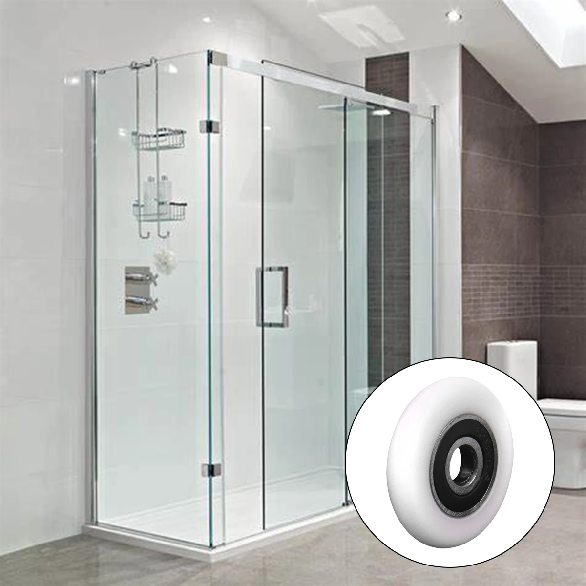 

8Pcs Room Sliding Door Pulley 19/23mm-Diameter Wheels and Screws Single-Wheel Hanging Pulleys for Curved Doors