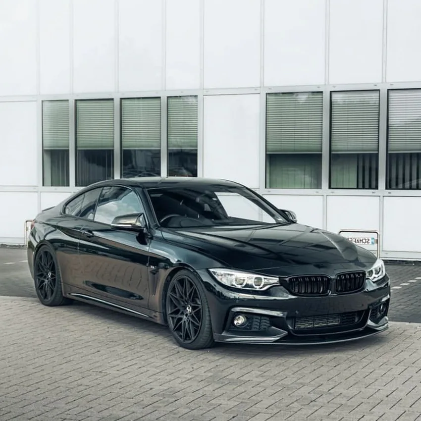 Für BMW 4er F32 F33 F36 420i 430i 420d M440i 2014-2020 4 Stück Frontstoßstangenlippe ABS glänzend schwarz oder Carbonfaser-Look Spoiler – Detail 3