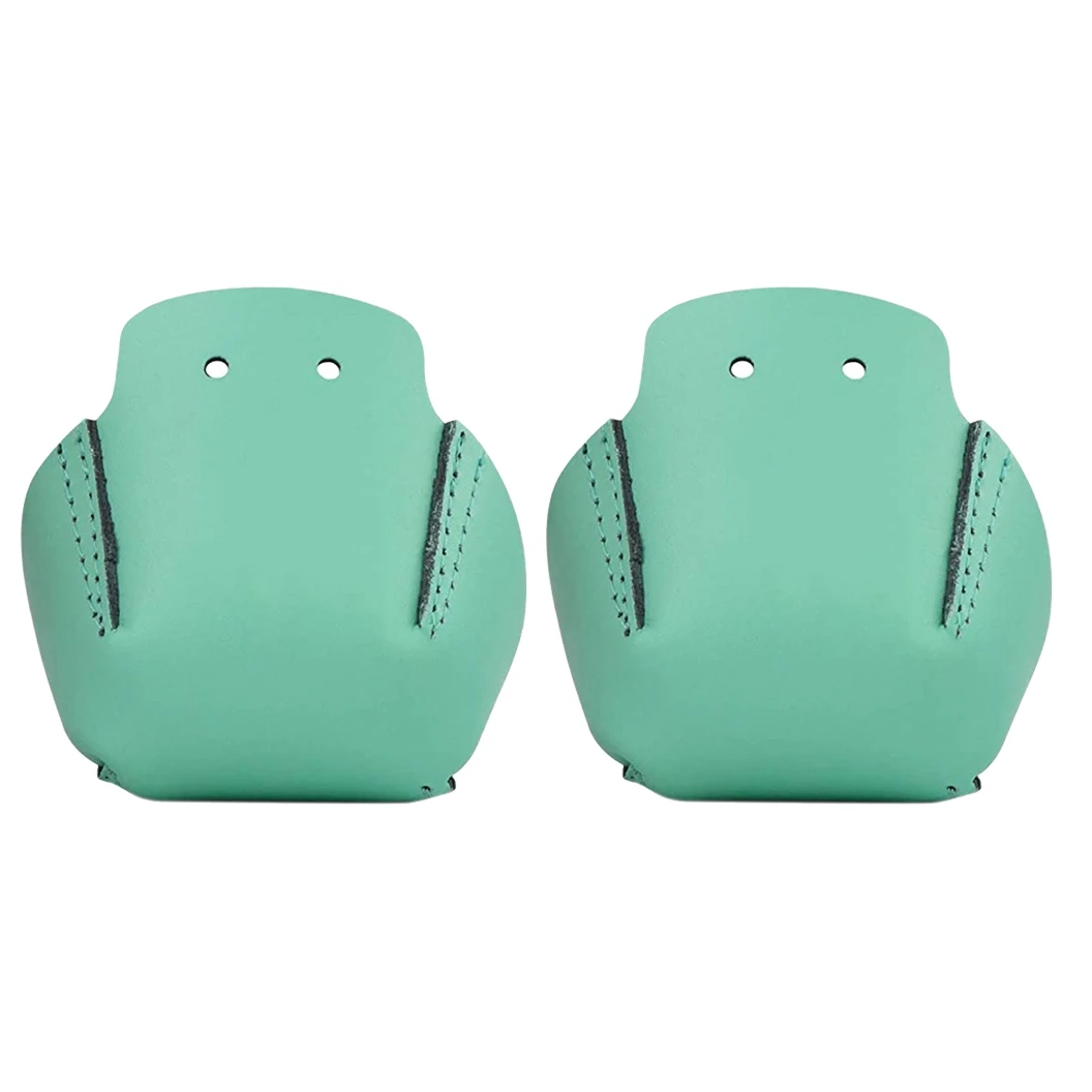 1 Pair Roller Skates Toe Cap Guards Protectors PU Roller Skate Cap with 4 Holes Toe Cap Guard Protectors Green