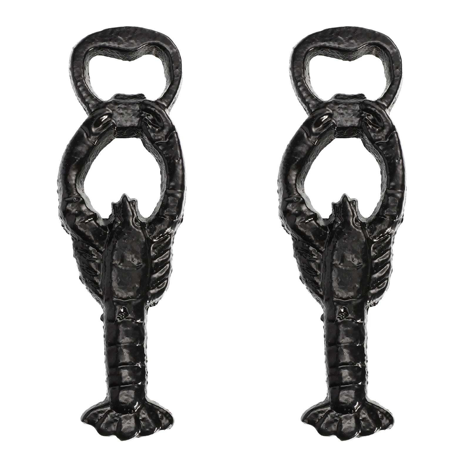 

2 Pcs Lobster Cast Iron Bottle Beer Opener Home Kitchen Party Tool Portable Drink Opening Small Beer Bottle Opener