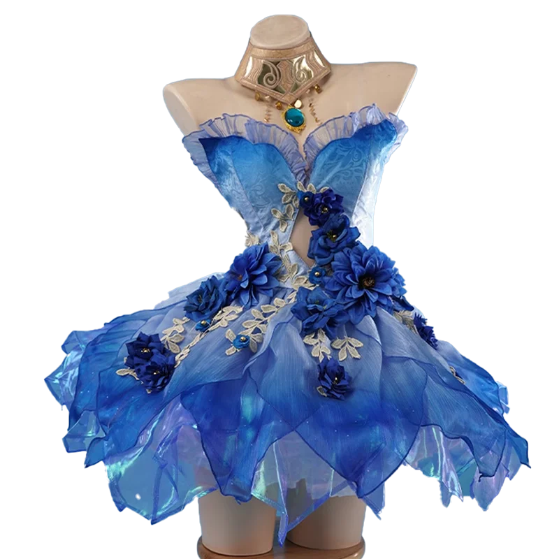 재고 Irelia H Nilou 원신 임팩트 Nilou 코스프레 코스튬, 여성 발레 드레스, 선풍기 아트