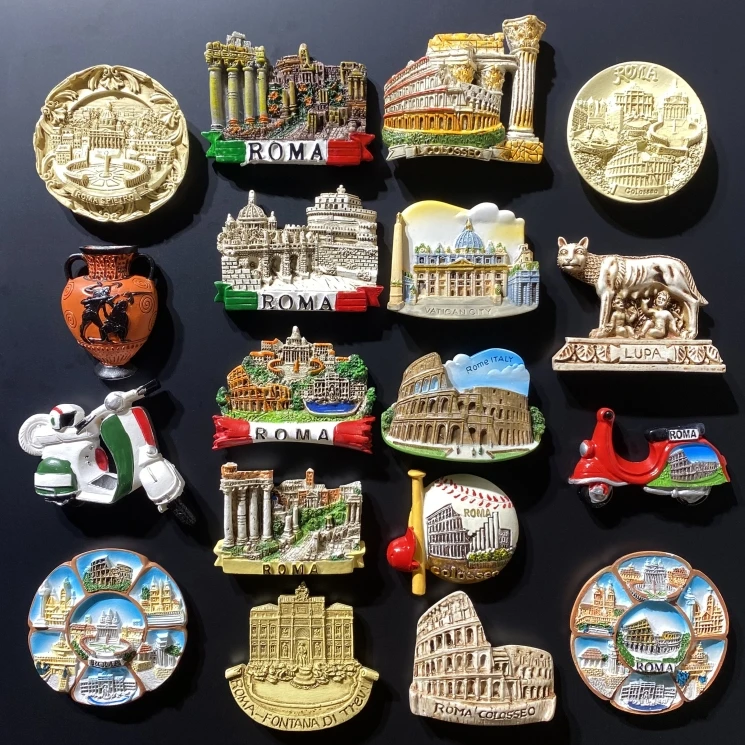 

Italian Roman Landmark Architecture Fridge Magnets Hungary Magnetick Refrigerator Stickers Souvenir Travel Gift Home Decoration