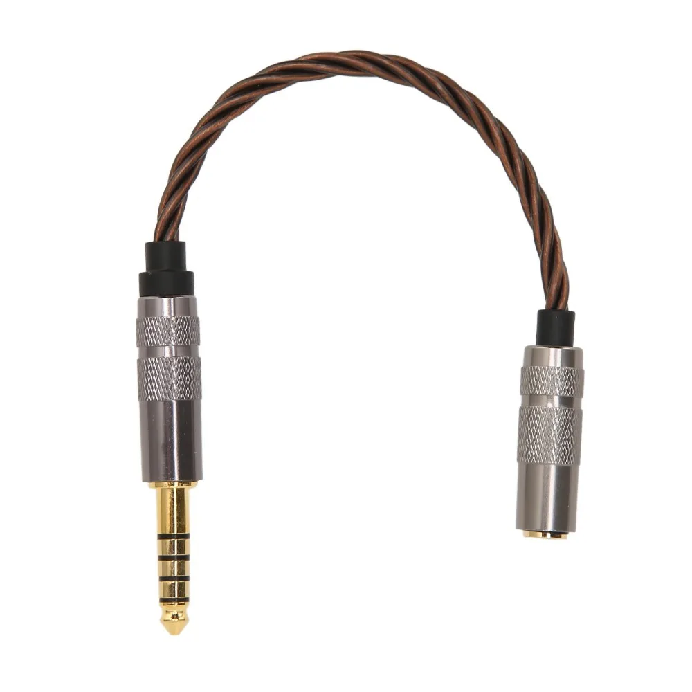 15cm length 4.4mm Balanced Male to 3.5mm Stereo Female Plug-and-Play Gold Plated Audio Adapter Cable Hi-Fi Audio Cord