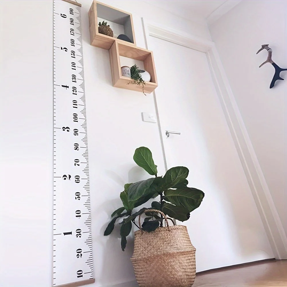 1pc Creative Decorative Hanging Painting,Height Ruler Wall Hanging Photography Tool,Black And White Simple Style Painting