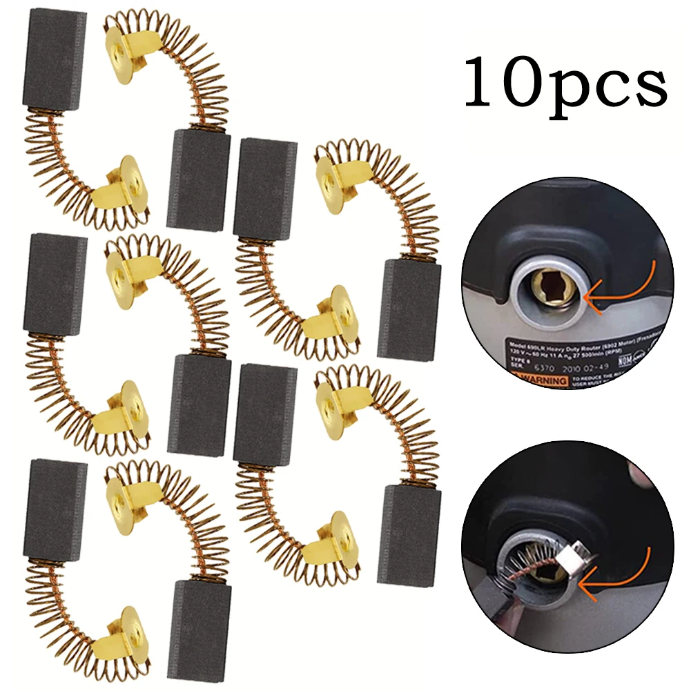 Brushes Carbon Brushes 0.75 X 0.43 X 0.24 824216 869659 For Porter N031652 Router Carbon 10pcs Set 6302 Type 2