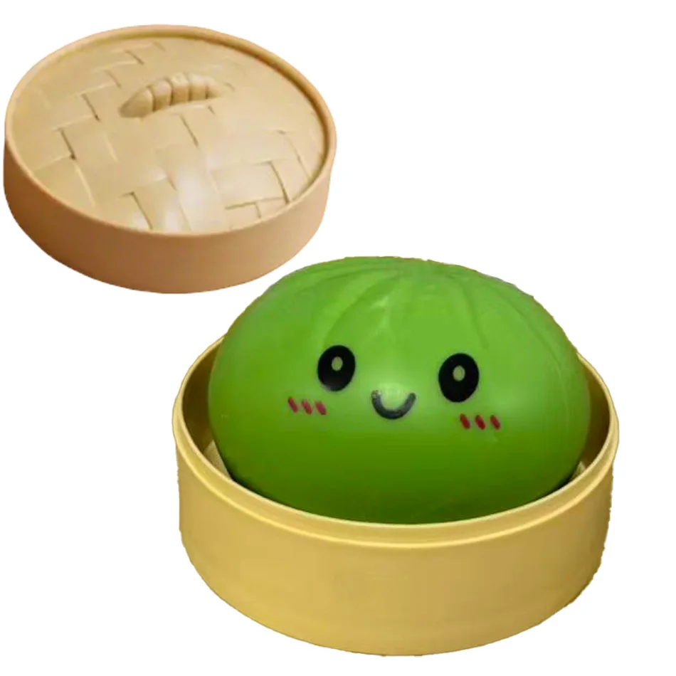 Glitzer-Dumpling Squishy mit Box – Sensorisches Quetschspielzeug zur Stresslinderung
