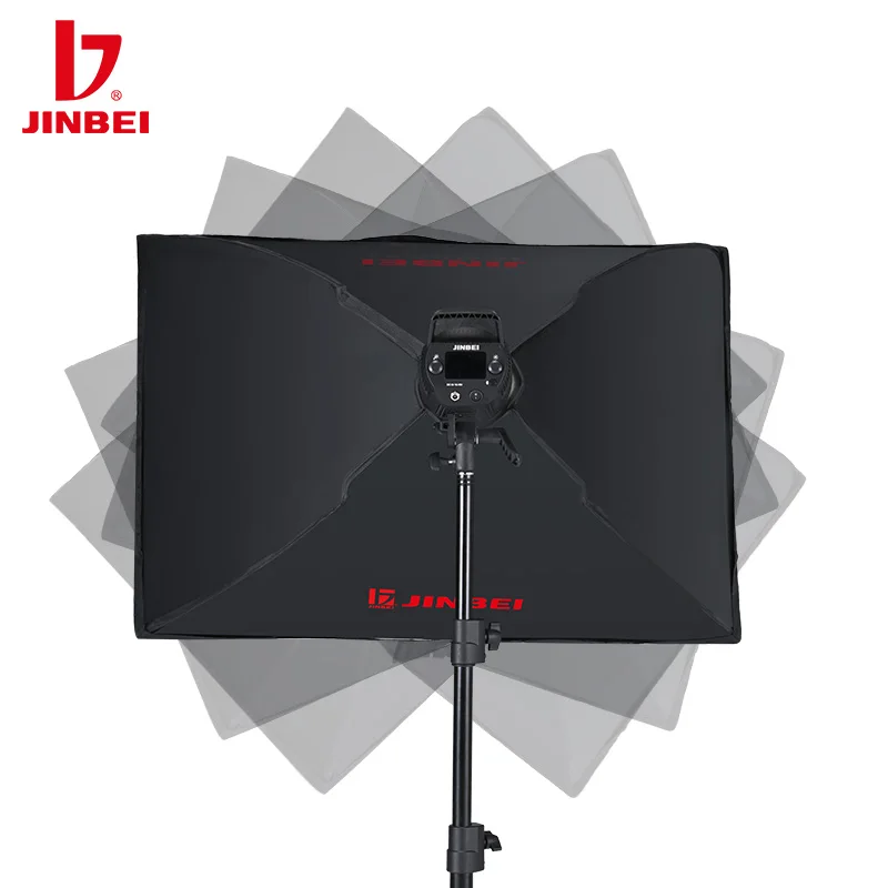 JINBEI 70X100cm Portable Rectangular Studio Strobe Softbox 360D Rotatory Bowens Mount Soft box for Studio Flash Photography