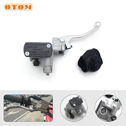 OTOM Motorcycle Upper Front Brake Master Cylinder CNC Reservoir Pump Handle Lever With Dustproof Rubber Sleeve For HONDA CRF250R