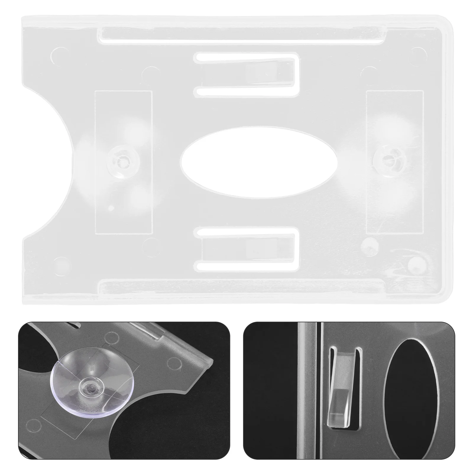 

Suction Cup Card Set Windshield Parking Ticket Holder Badge Holders Sleeve for Protector