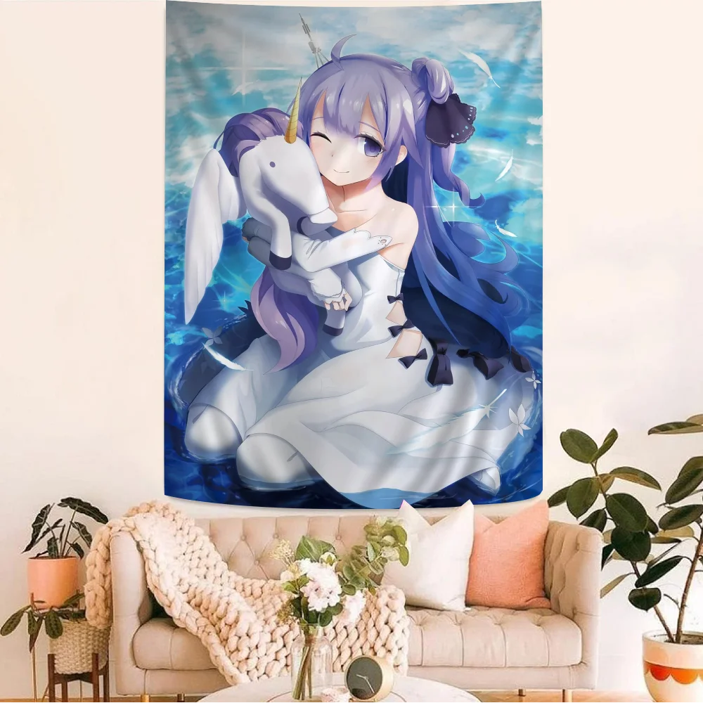 

Azur Lane Unicorn Hanging Bohemian Tapestry Hanging Tarot Hippie Wall Rugs Dorm Home Decor