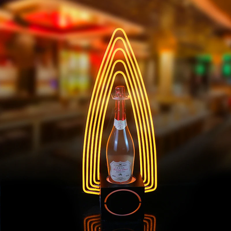 

Customized LED champagne bottle display rack VIP luminous bottle display rack suitable for nightclubs, KTV bars, party decoratio