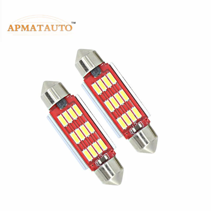 2PCS Newest C5W Licese Number Plate Light Bulb Canbus 36mm LED For Volkswagen VW Golf 4 5 Passat 3B 3BG 3C CC Polo 9N T5 Eos