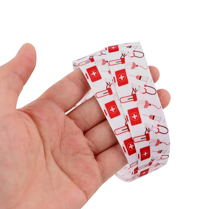 Creative Medical Theme Keychain Lanyards Neck Straps Cute Pills Stethoscope Syringe Printing Ribbon Lanyand Keyring Accessory Gi