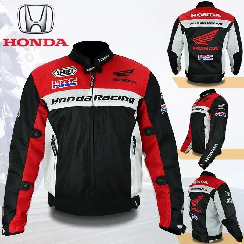 

New summer Honda jacket men's and women's breathable mesh motorcycle jacket anti fall and wear-resistant HRC riding suit