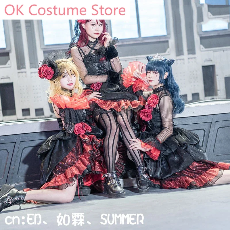 Anime! Lieblich! Einheit Live-Abenteuer Konzert gk Teufel Kuss Yoshiko Mari Riko Kleid Uniformen Cosplay Kostüm Frauen