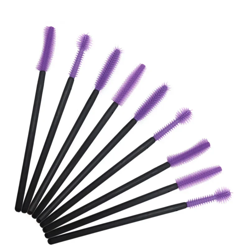 Sdotter-Brosse à cils en silicone pour femme, peigne à mascara, baguettes, outil d'extension de cils, beauté professionnelle, maquillage B, 50 pièces