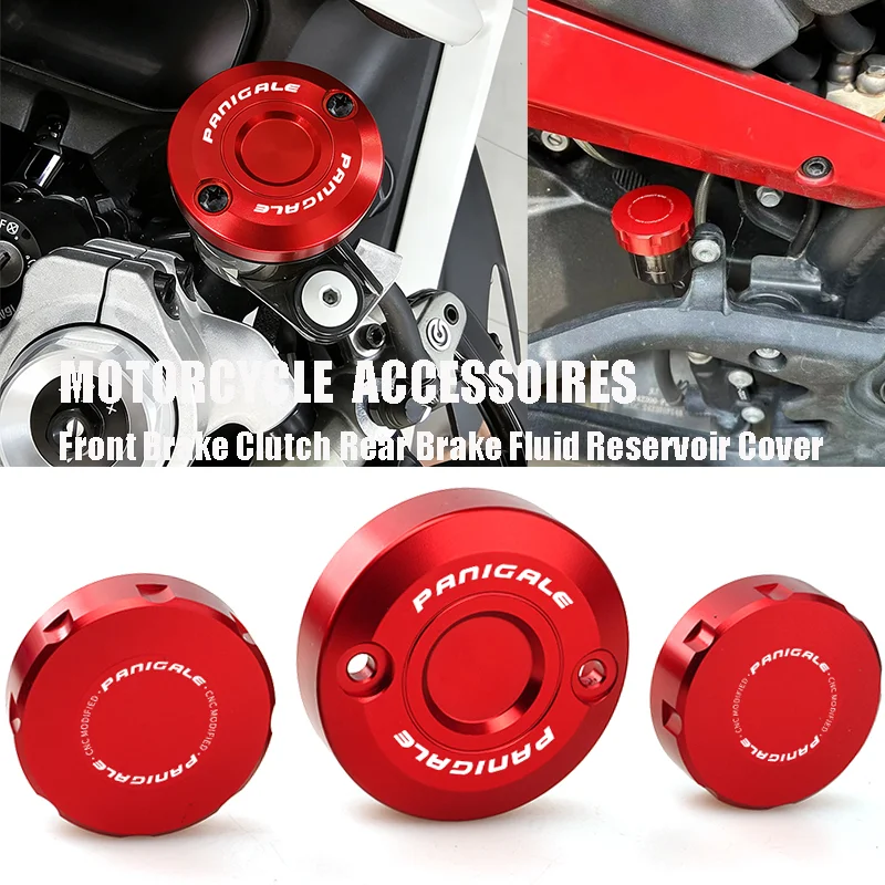 

Motorcycle For DUCATI Panigale V4/V4S/V4R V2 Panigale 1299/1199 S R 959/899 CNC Rear Front Brake Clutch Reservoir Fluid Cover