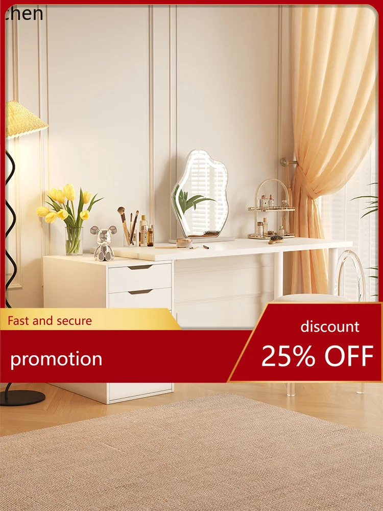 

ZML Household Retractable Desk with Drawer Bedroom Study Table Small Table